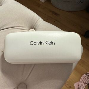 Calvin Klein White Glasses Case